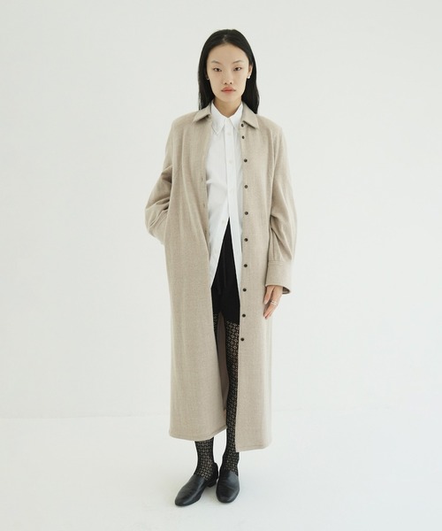 セール】POWER SHOULDER WOOL ONEPIECE（ワンピース）｜CLANE（クラネ