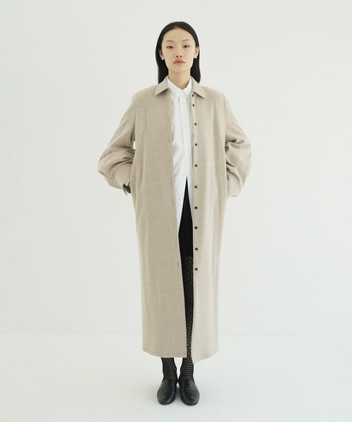 CLANE クラネ　POWER SHOULDER WOOL ONEPIECE セール】POWER SHOULDER WOOL ONEPIECE（ワンピース）｜CLANE（クラネ