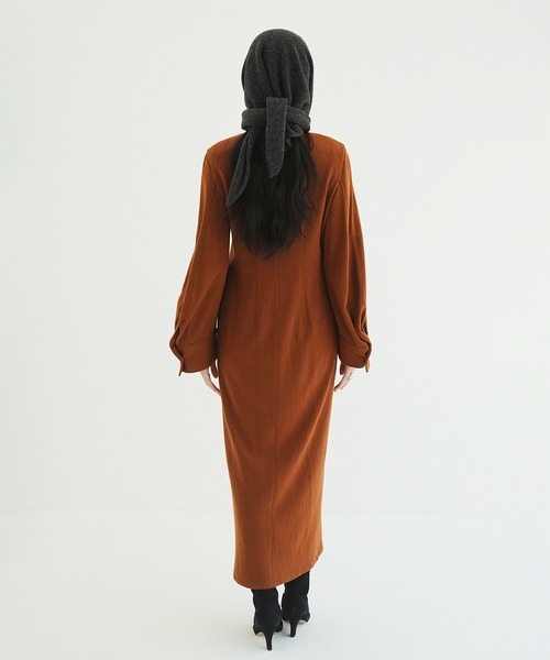 セール】POWER SHOULDER WOOL ONEPIECE（ワンピース）｜CLANE（クラネ