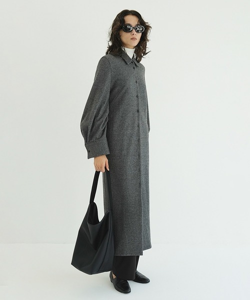 【25AW】CLANE POWER SHOULDER WOOL ONEPIECE セール】POWER SHOULDER WOOL ONEPIECE（ワンピース）｜CLANE（クラネ
