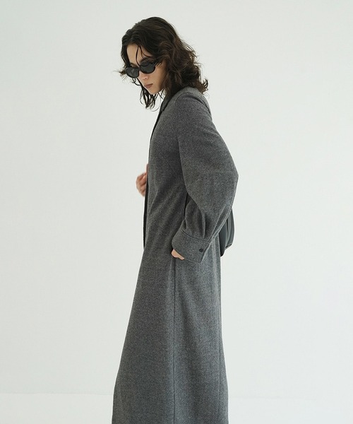 セール】POWER SHOULDER WOOL ONEPIECE（ワンピース）｜CLANE（クラネ