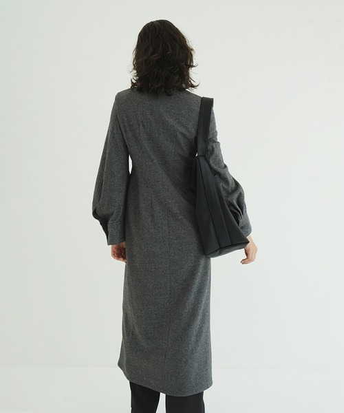 セール】POWER SHOULDER WOOL ONEPIECE（ワンピース）｜CLANE（クラネ