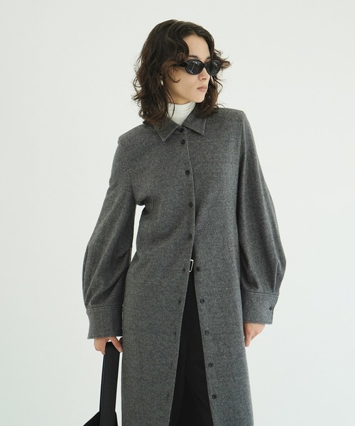 セール】POWER SHOULDER WOOL ONEPIECE（ワンピース）｜CLANE（クラネ