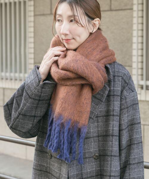 ITEMS URBANRESEARCH(アイテムズ アーバンリサーチ)の「ソフトブークレストール(マフラー・レディース・ミント/ブラウン/グレー・-)」の2枚目の写真