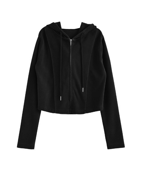 Re:EDIT（リエディ）の「[イージーケア]ライトダンボールビスチェラインパーカー（パーカー・レディース・ブラック/アイボリー/グレー/チャコールグレー・MEDIUM/LARGE）」の21枚目の写真