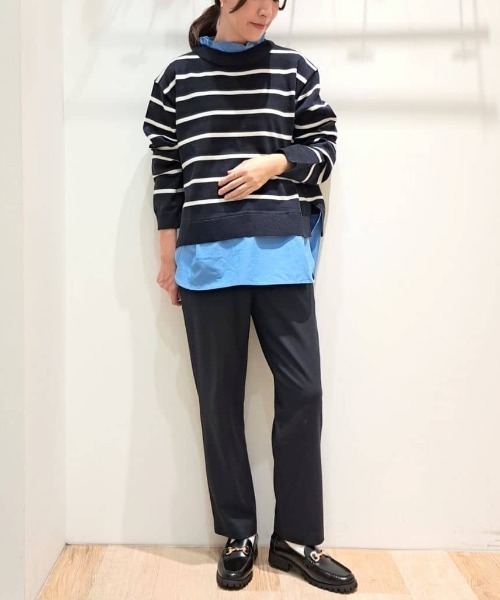 human woman(ヒューマンウーマン)の「◆裏起毛細身ストレートパンツ(その他パンツ・レディース・ネイビー/ブラック系その他3・LARGE/MEDIUM/SMALL)」の3枚目の写真