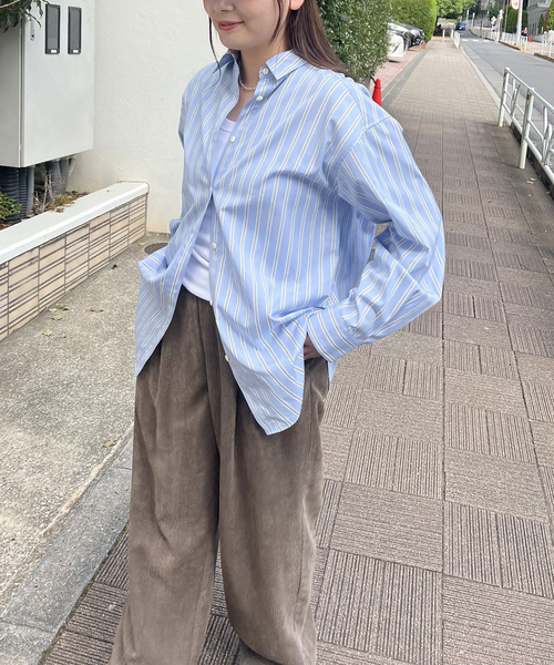 JOURNAL STANDARD（ジャーナルスタンダード）の「《追加2》コーデュロイワイドパンツ（その他パンツ・レディース・ホワイト×ホワイト/ブラウン系その他/レンガ・38/36）」の7枚目の写真