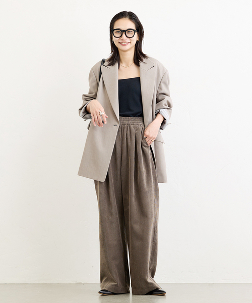 JOURNAL STANDARD（ジャーナルスタンダード）の「《追加2》コーデュロイワイドパンツ（その他パンツ・レディース・ホワイト×ホワイト/ブラウン系その他/レンガ・38/36）」の8枚目の写真