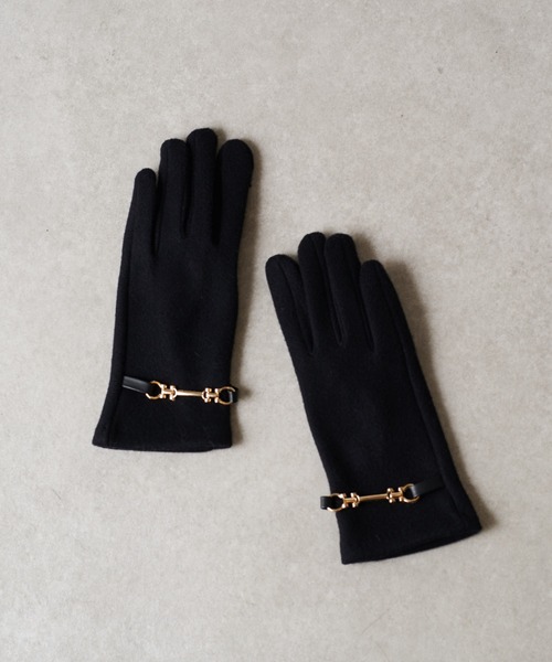 PAPILLONNER（パピヨネ）の「ビット付きグローブ（手袋・レディース・ブラック/ベージュ・FREE）」の8枚目の写真
