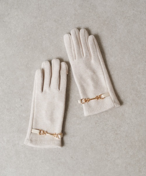 PAPILLONNER（パピヨネ）の「ビット付きグローブ（手袋・レディース・ブラック/ベージュ・FREE）」の10枚目の写真