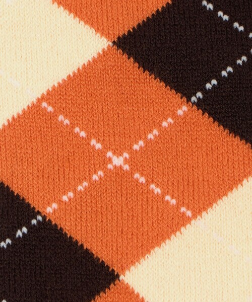 UNITED ARROWS（ユナイテッドアローズ）の「アーガイルソックス（ソックス/靴下・メンズ・オレンジ/オフホワイト/ネイビー/グレー系・FREE）」の9枚目の写真