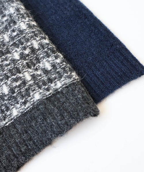 セール】【L～5L 大きいサイズ】リンクス編み襟付きニットワンピース