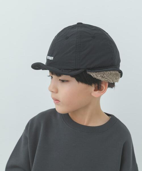 URBAN RESEARCH DOORS（アーバンリサーチドアーズ）の「耳当て付きキャップ(KIDS)（その他小物・キッズ・ブラック/ベージュ・ONE）」の2枚目の写真