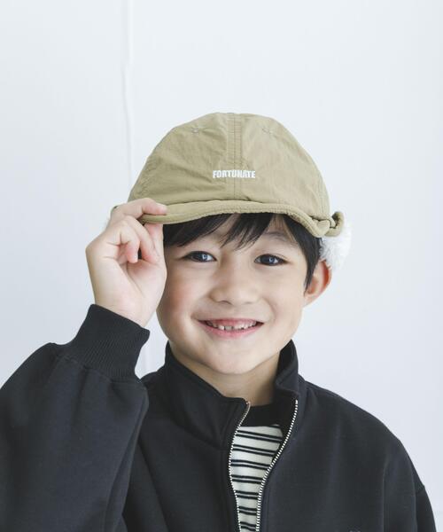 URBAN RESEARCH DOORS（アーバンリサーチドアーズ）の「耳当て付きキャップ(KIDS)（その他小物・キッズ・ブラック/ベージュ・ONE）」の3枚目の写真