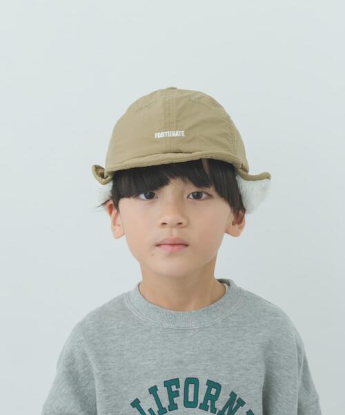 URBAN RESEARCH DOORS（アーバンリサーチドアーズ）の「耳当て付きキャップ(KIDS)（その他小物・キッズ・ブラック/ベージュ・ONE）」の5枚目の写真