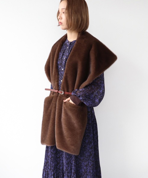 ミンクエコファーストール（ストール/ショール）｜Three Four Time