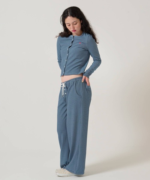 TINA：JOJUN（ティーナジョジュン）の「ドローストリング ボーダーパンツ TINA：JOJUN（その他パンツ・レディース・ブルー/グリーン・M/S）」の5枚目の写真