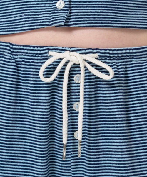 TINA：JOJUN（ティーナジョジュン）の「ドローストリング ボーダーパンツ TINA：JOJUN（その他パンツ・レディース・ブルー/グリーン・M/S）」の6枚目の写真