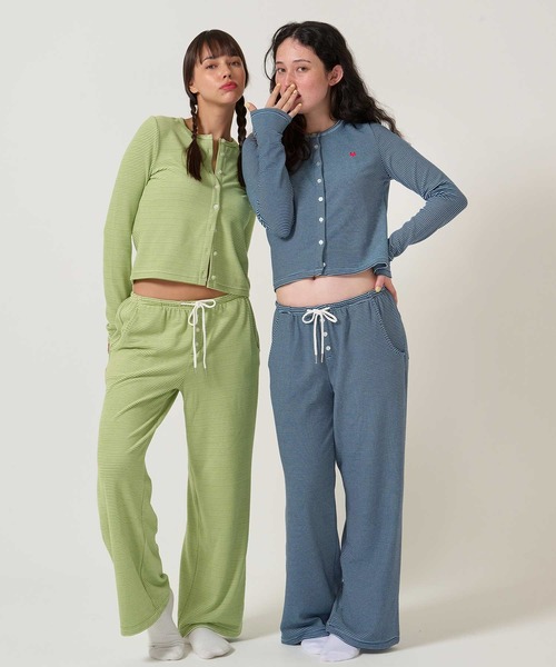 TINA：JOJUN（ティーナジョジュン）の「ドローストリング ボーダーパンツ TINA：JOJUN（その他パンツ・レディース・ブルー/グリーン・M/S）」の9枚目の写真