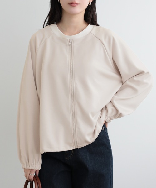 SUNFLOWER EIGHT(サンフラワーエイト)の「バックフリルドロストジッパー(その他アウター・レディース・アイボリー/ブラック/チャコール/ブラウン・M)」の5枚目の写真