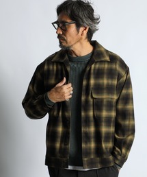 The DUFFER of ST.GEORGE | OMBRE CHECK OPEN COLLAR SHIRT：オンブレチェック オープンカラーシャツ 開襟シャツ(シャツ/ブラウス)