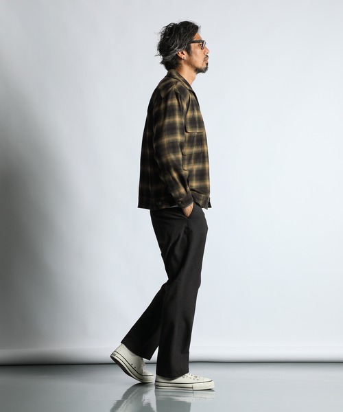 The DUFFER of ST.GEORGE（ザダファーオブセントジョージ）の「OMBRE CHECK OPEN COLLAR SHIRT：オンブレチェック オープンカラーシャツ 開襟シャツ（シャツ/ブラウス・メンズ・ブルー/グリーン・MEDIUM/X-LARGE/LARGE）」の4枚目の写真