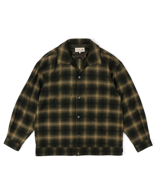 The DUFFER of ST.GEORGE（ザダファーオブセントジョージ）の「OMBRE CHECK OPEN COLLAR SHIRT：オンブレチェック オープンカラーシャツ 開襟シャツ（シャツ/ブラウス・メンズ・ブルー/グリーン・MEDIUM/X-LARGE/LARGE）」の9枚目の写真