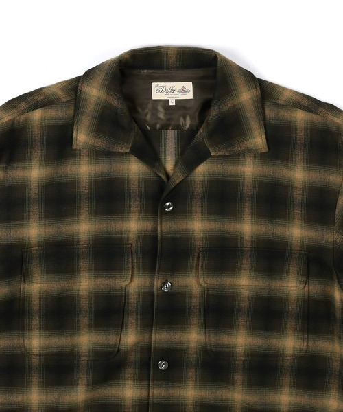 The DUFFER of ST.GEORGE（ザダファーオブセントジョージ）の「OMBRE CHECK OPEN COLLAR SHIRT：オンブレチェック オープンカラーシャツ 開襟シャツ（シャツ/ブラウス・メンズ・ブルー/グリーン・MEDIUM/X-LARGE/LARGE）」の11枚目の写真