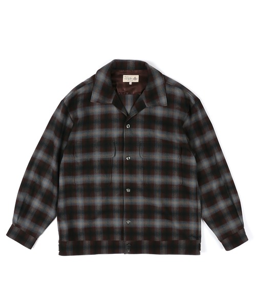The DUFFER of ST.GEORGE（ザダファーオブセントジョージ）の「OMBRE CHECK OPEN COLLAR SHIRT：オンブレチェック オープンカラーシャツ 開襟シャツ（シャツ/ブラウス・メンズ・ブルー/グリーン・MEDIUM/X-LARGE/LARGE）」の10枚目の写真