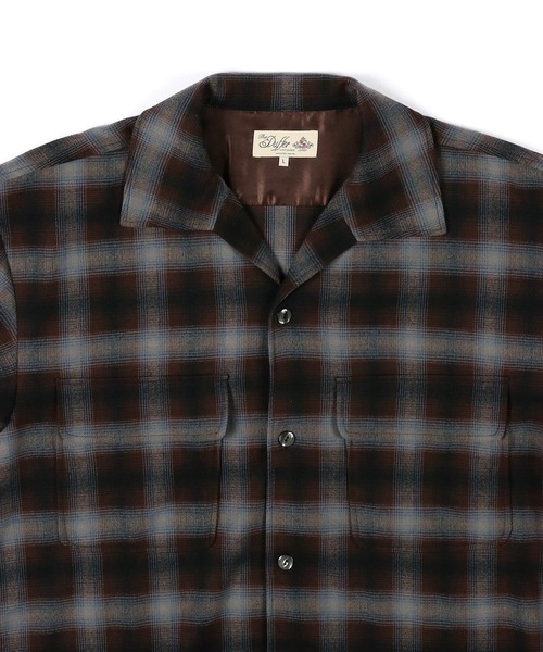 The DUFFER of ST.GEORGE（ザダファーオブセントジョージ）の「OMBRE CHECK OPEN COLLAR SHIRT：オンブレチェック オープンカラーシャツ 開襟シャツ（シャツ/ブラウス・メンズ・ブルー/グリーン・MEDIUM/X-LARGE/LARGE）」の12枚目の写真