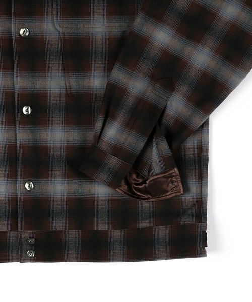 The DUFFER of ST.GEORGE（ザダファーオブセントジョージ）の「OMBRE CHECK OPEN COLLAR SHIRT：オンブレチェック オープンカラーシャツ 開襟シャツ（シャツ/ブラウス・メンズ・ブルー/グリーン・MEDIUM/X-LARGE/LARGE）」の13枚目の写真