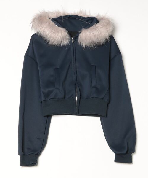 【最高デザイン】サウスツーウエストエイト☆ジャガード ファー ジップコートy2k セール】Y2K エコファー ジップアップフーディ（パーカー）｜gossip