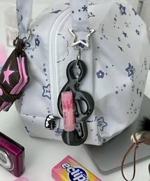 EVERYTHINGS | 【EVERYTHINGS】MIDNIGHT(TREBALM) / 【エブリシングス】ブラックスターリーミュージックモチーフリップケースキーリング(キーホルダー)