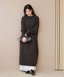 le.coeur blanc | 《WEB限定アイテム》ネックが選べるニットワンピース(ワンピース)