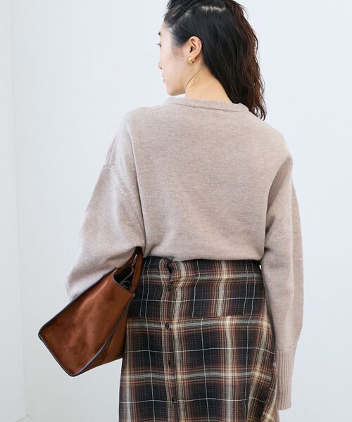 le.coeur blanc(ルクールブラン)の「ネックが選べるニットワンピース(ワンピース・レディース・ブラウン/ブラウン系その他2/ブラック系その他/ブラック/ベージュ/ベージュ系その他2・38)」の15枚目の写真