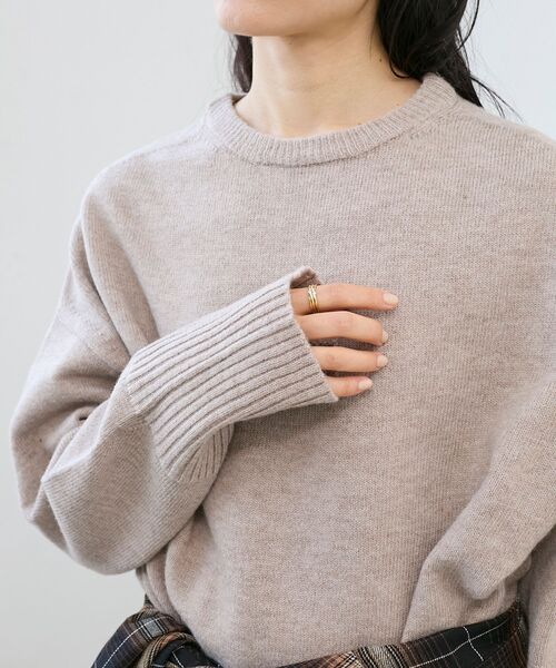 le.coeur blanc(ルクールブラン)の「ネックが選べるニットワンピース(ワンピース・レディース・ブラウン/ブラウン系その他2/ブラック系その他/ブラック/ベージュ/ベージュ系その他2・38)」の16枚目の写真