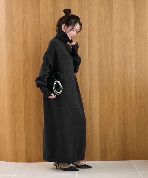 le.coeur blanc(ルクールブラン)の「ネックが選べるニットワンピース(ワンピース・レディース・ブラウン/ブラウン系その他2/ブラック系その他/ブラック/ベージュ/ベージュ系その他2・38)」の20枚目の写真