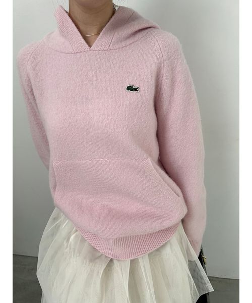 LACOSTE(ラコステ)の「LACOSTE/ニットフーディー(ニット/セーター・レディース・ピンク/ミント/グレー・F)」の13枚目の写真