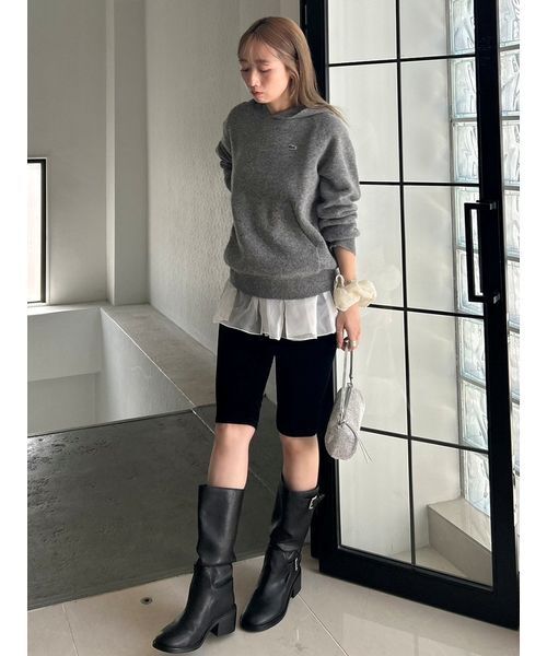 LACOSTE(ラコステ)の「LACOSTE/ニットフーディー(ニット/セーター・レディース・ピンク/ミント/グレー・F)」の11枚目の写真