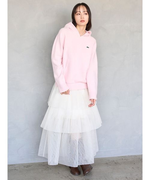 LACOSTE(ラコステ)の「LACOSTE/ニットフーディー(ニット/セーター・レディース・ピンク/ミント/グレー・F)」の21枚目の写真