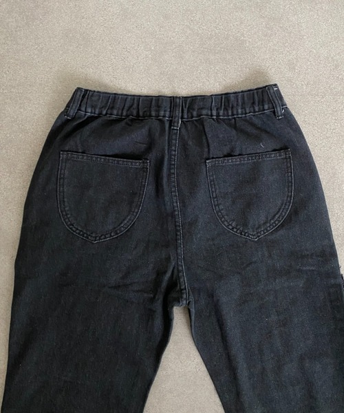 lilful(リルフル)の「フリンジダメージ加工ギミックカーゴデニムパンツ(カーゴパンツ・メンズ・ブラック・L/M)」の6枚目の写真