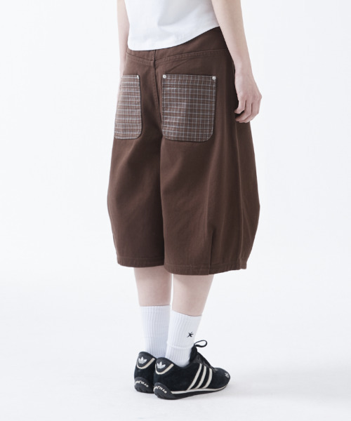 THECOLDESTMOMENT(ザコールデストモーメント)の「TCM check pocket half pants (brown)(その他パンツ・レディース・その他・SMALL/MEDIUM/LARGE)」の1枚目の写真