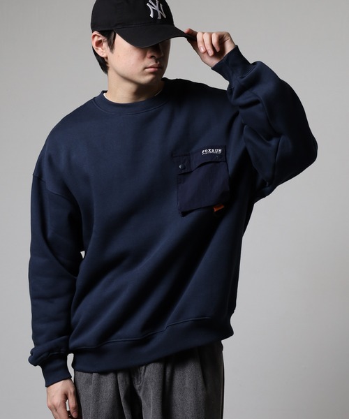 FOXRUN（フォックスラン）の「吸湿発熱　裏起毛スウェット（スウェット・メンズ・ネイビー/ブラック系/杢グレー/ネイビー系/ブラック/グレー系その他/ミックスグレー/アッシュグレー・M/L）」の9枚目の写真