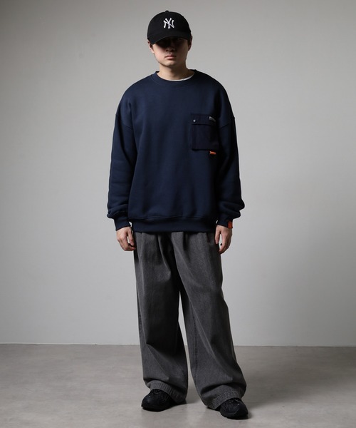 FOXRUN（フォックスラン）の「吸湿発熱　裏起毛スウェット（スウェット・メンズ・ネイビー/ブラック系/杢グレー/ネイビー系/ブラック/グレー系その他/ミックスグレー/アッシュグレー・M/L）」の12枚目の写真