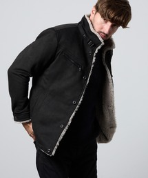 HIDEAWAYS NICOLE（ハイダウェイニコル）の「裏ボアムートン風スタンドブルゾン（ムートンコート）」