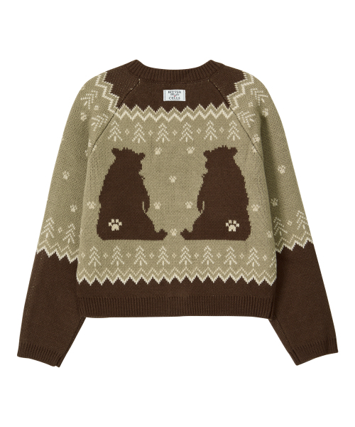 BITTER CELLS(ビターセルズ)の「カントリーベアノルディックカーディガン-ブラウン(カーディガン/ボレロ・レディース・その他・FREE)」の3枚目の写真