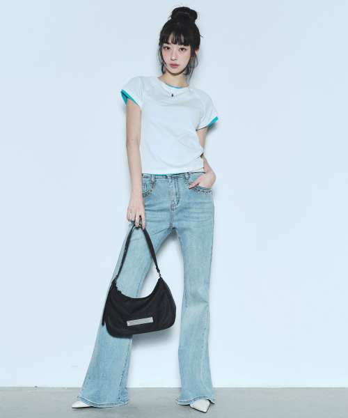 NICK&NICOLE(ニックアンドニコール)の「CRYSTAL NYLON AROUND MINI BAG_BLACK(ショルダーバッグ・レディース・その他・FREE)」の7枚目の写真