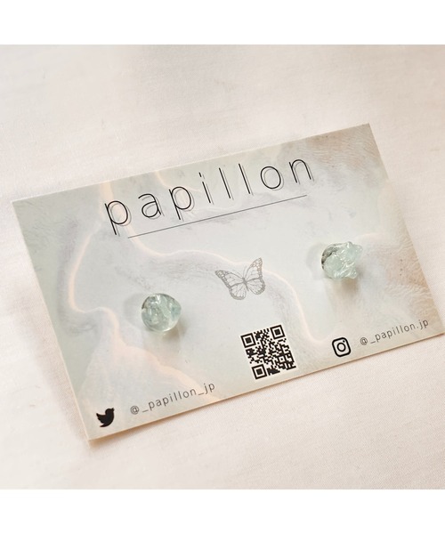 tone（トーン）の「【papillon】つぶつぶピアス(MA)（ピアス（両耳用）・レディース・ライトブルー・FREE）」の2枚目の写真