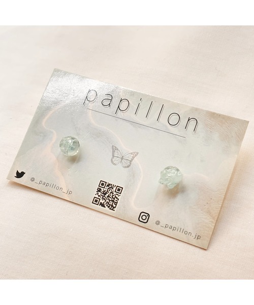 tone（トーン）の「【papillon】つぶつぶピアス(MA)（ピアス（両耳用）・レディース・ライトブルー・FREE）」の3枚目の写真