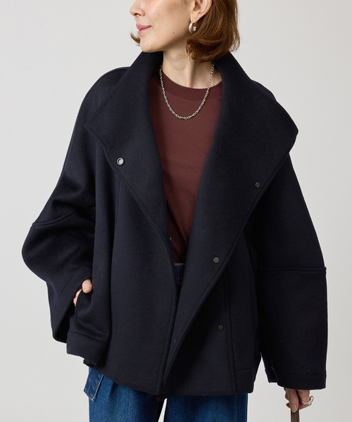 Room no.8(ルームエイト)の「Room no.8 ルームエイト Cash Hi/N Short Dot コート R8C9111 305K(その他アウター・レディース・ネイビー・FREE)」の1枚目の写真